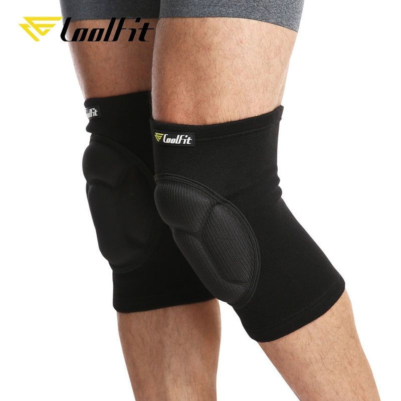 Joelheiras para CoolFit 1 par de joelheiras espessas para futebol, vôlei, esportes radicais, suporte para proteção, proteção para ciclismo, joelheira