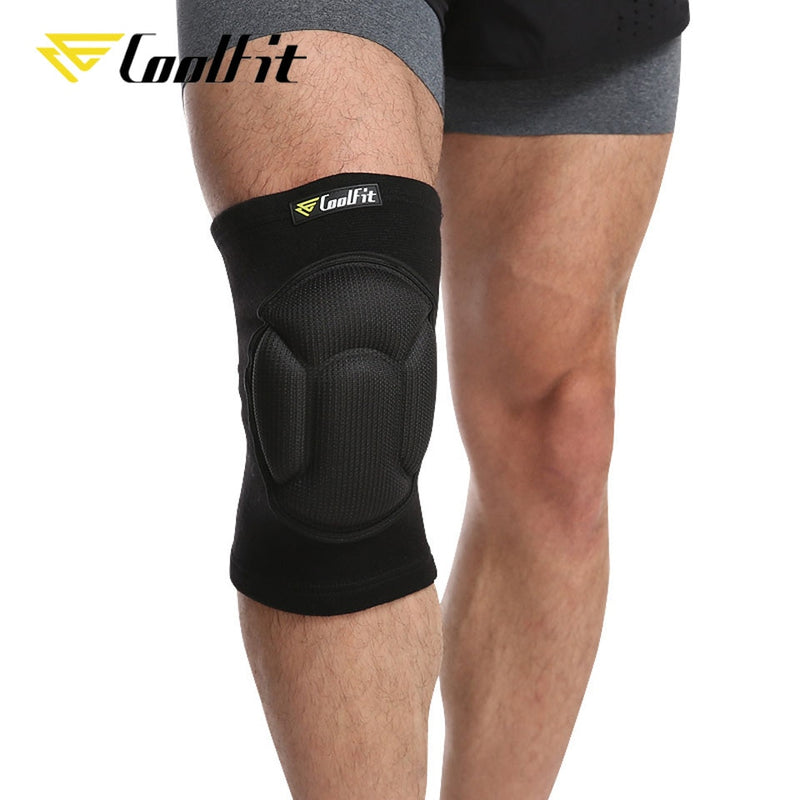 Joelheiras para CoolFit 1 par de joelheiras espessas para futebol, vôlei, esportes radicais, suporte para proteção, proteção para ciclismo, joelheira