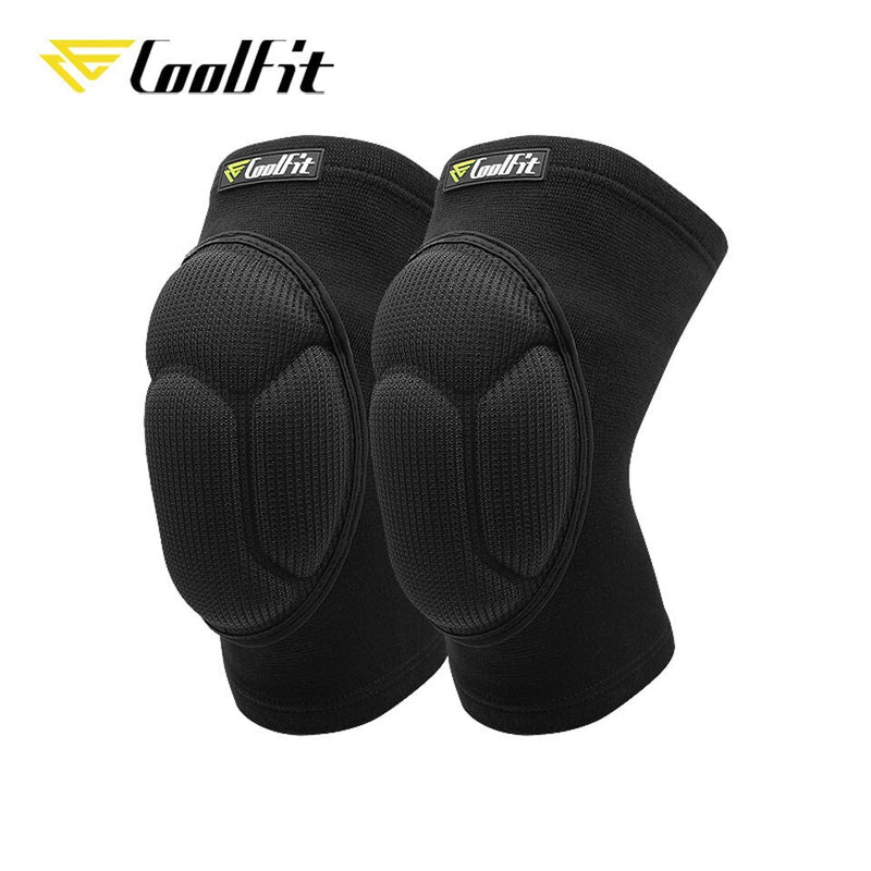 Joelheiras para CoolFit 1 par de joelheiras espessas para futebol, vôlei, esportes radicais, suporte para proteção, proteção para ciclismo, joelheira