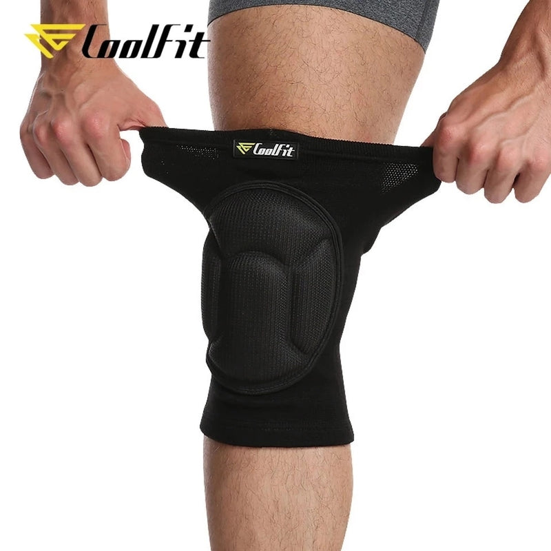 Joelheiras para CoolFit 1 par de joelheiras espessas para futebol, vôlei, esportes radicais, suporte para proteção, proteção para ciclismo, joelheira