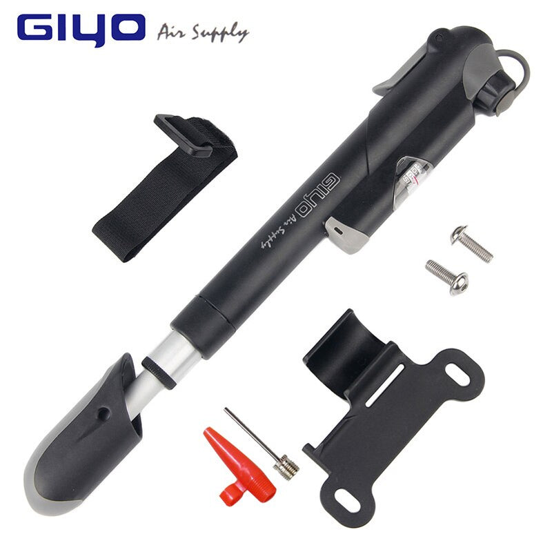 Adaptadores de bomba de bicicleta de válvula GIYO AV/FV MTB Bomba de bicicleta de estrada com calibre Mini bomba de ciclismo Presta Schrader Pneu de bicicleta Inflador de ar