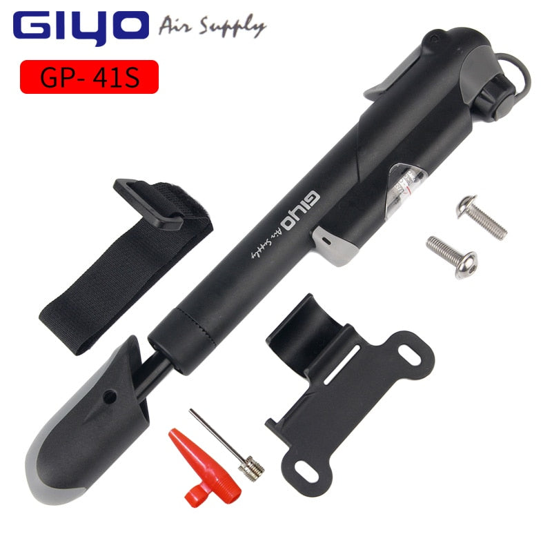 Adaptadores de bomba de bicicleta de válvula GIYO AV/FV MTB Bomba de bicicleta de estrada com calibre Mini bomba de ciclismo Presta Schrader Pneu de bicicleta Inflador de ar