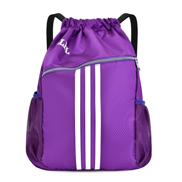 Esportes ao ar livre ginásio saco de basquete mochila para treinamento fim de semana bolsas grandes mulheres fitness feminino viagem yoga cordão saco dos homens