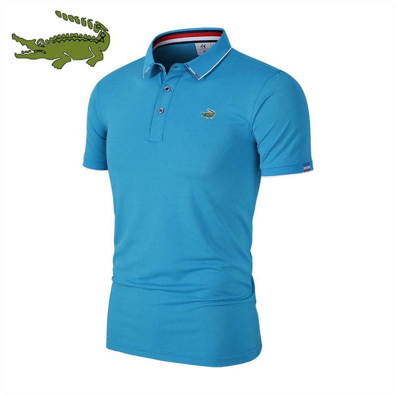 Camisa gola polo masculina venda quente camisa polo verão novo negócio lazer de alta qualidade lapela polo para o homem