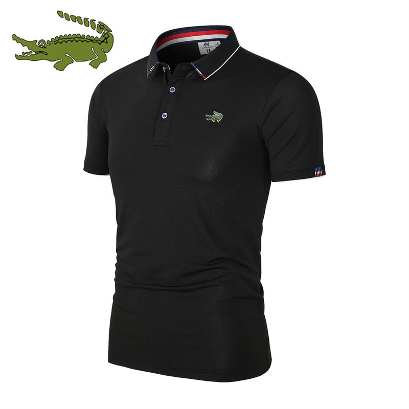 Camisa gola polo masculina venda quente camisa polo verão novo negócio lazer de alta qualidade lapela polo para o homem