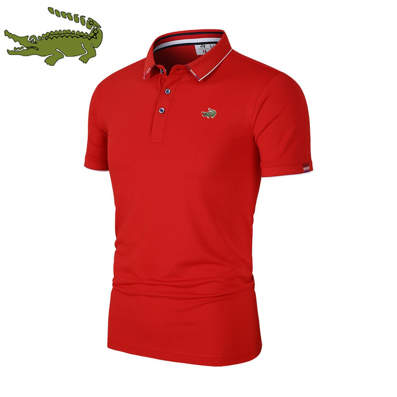 Camisa gola polo masculina venda quente camisa polo verão novo negócio lazer de alta qualidade lapela polo para o homem