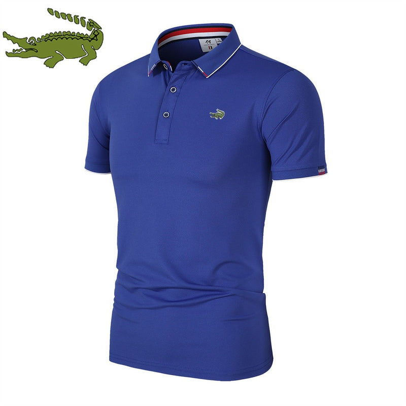 Camisa gola polo masculina venda quente camisa polo verão novo negócio lazer de alta qualidade lapela polo para o homem