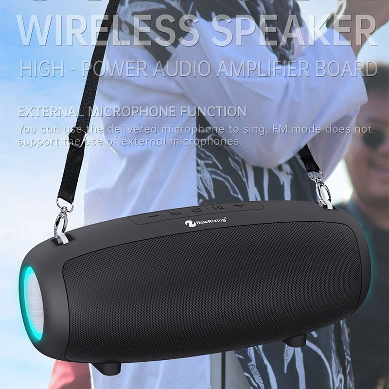 Bluetooth de alta potência-alto-falante baixo coluna portátil tws estéreo sem fio subwoofer karaoke casa sistema caixa de música rádio fm soundbox