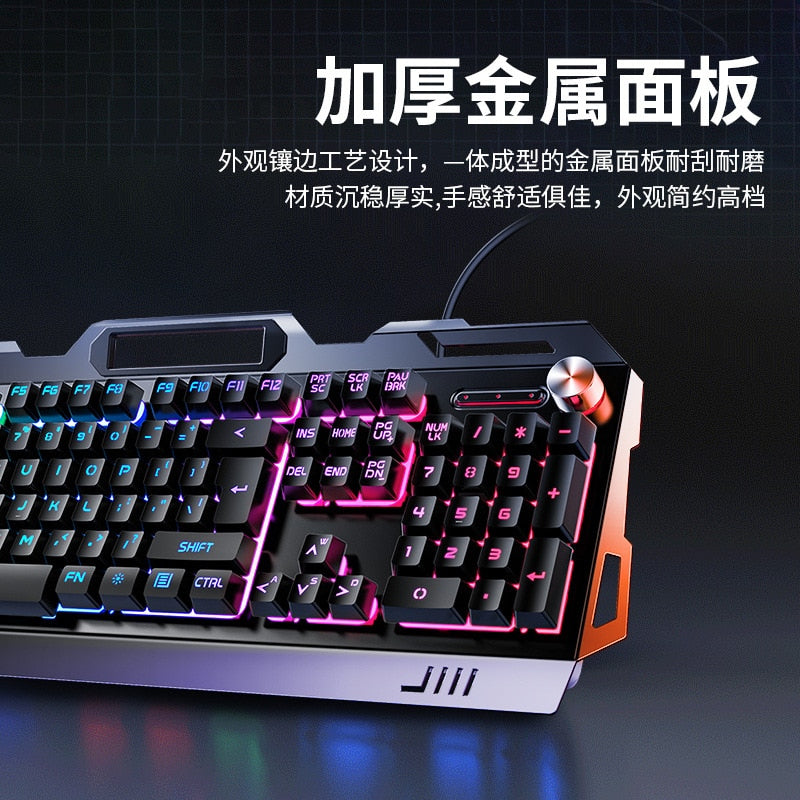 Teclado para Gamers, teclado gamer rgb e mouse para jogo com fone de ouvido backlit usb com fio keyboardfor computador portátil, teclado, 3 em1.