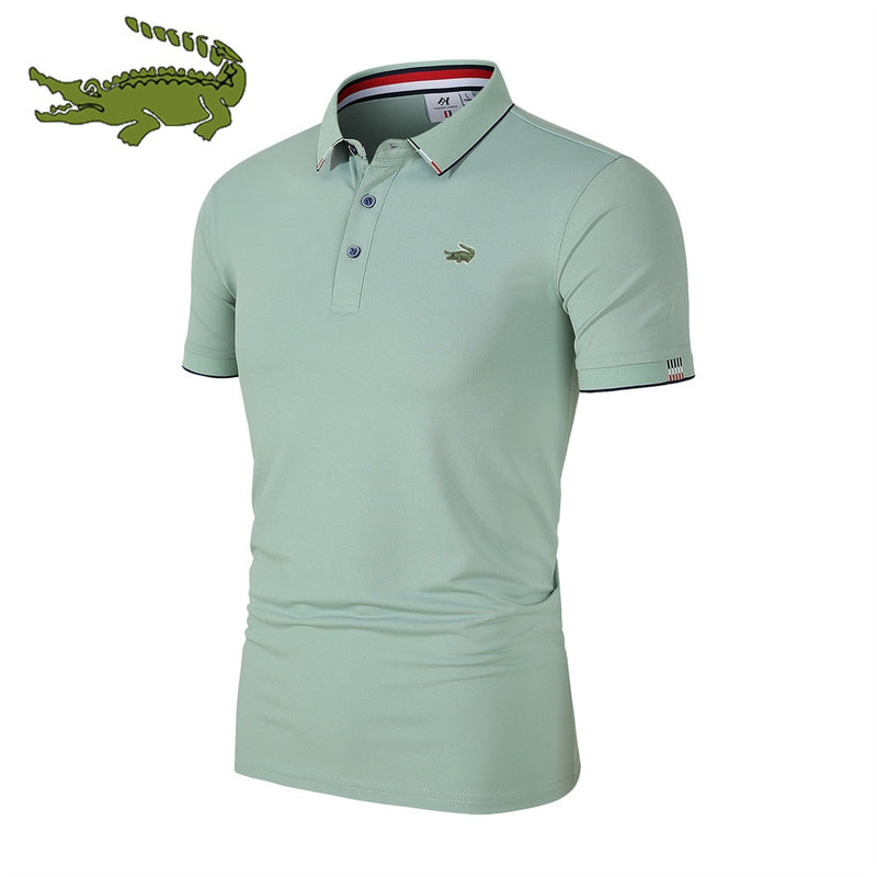 Camisa gola polo masculina venda quente camisa polo verão novo negócio lazer de alta qualidade lapela polo para o homem