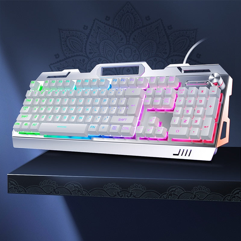 Teclado para Gamers, teclado gamer rgb e mouse para jogo com fone de ouvido backlit usb com fio keyboardfor computador portátil, teclado, 3 em1.